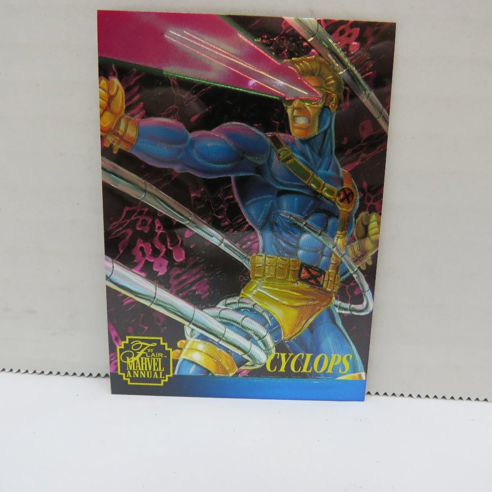 1995 Fleer Flair Metal Annual Marvel Cyclops Chromium No. 8-12.